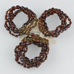 Amber teething bracelet olive light cherry polished Amber teething bracelet olive light cherry polished